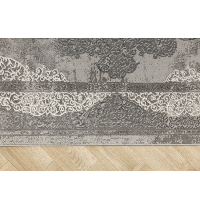 Koberec Allora Plus B826A ornament, šedý / stříbrný