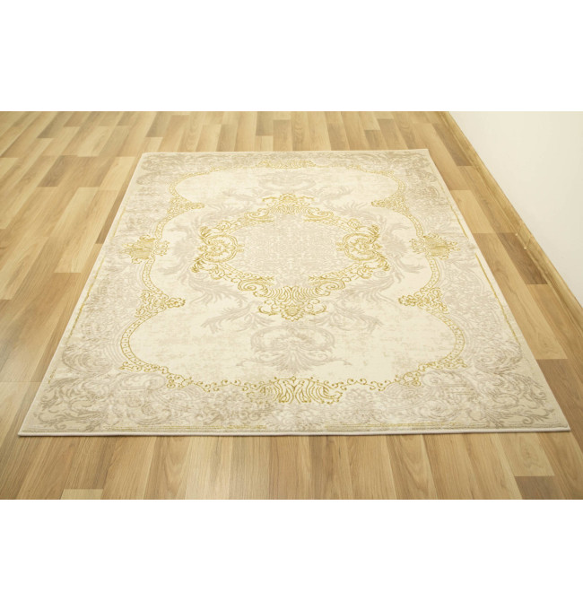 Koberec Allora Plus 9435A Ornament krémový / béžový / zlatý