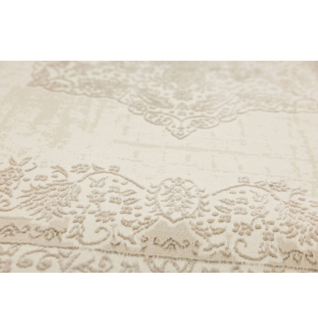 Koberec Allora Plus F344A Ornament, krémový / stříbrný