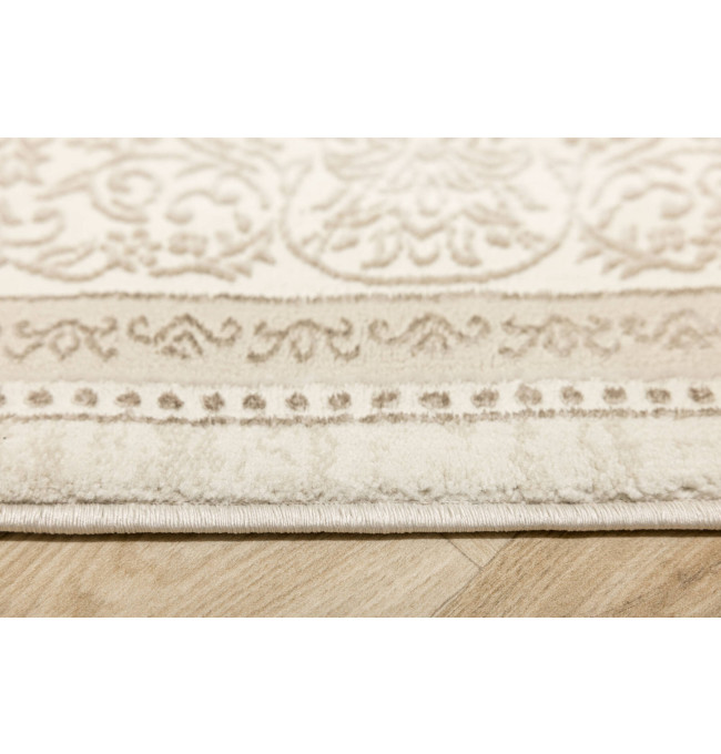 Koberec Allora Plus F344A Ornament, krémový / stříbrný