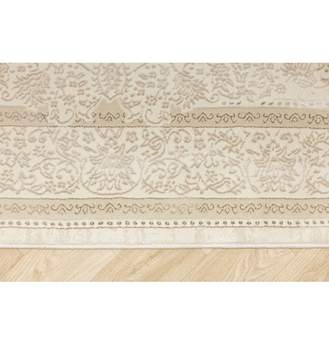 Koberec Allora Plus F344A Ornament, krémový / stříbrný