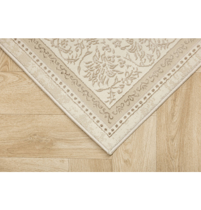 Koberec Allora Plus F344A Ornament, krémový / stříbrný