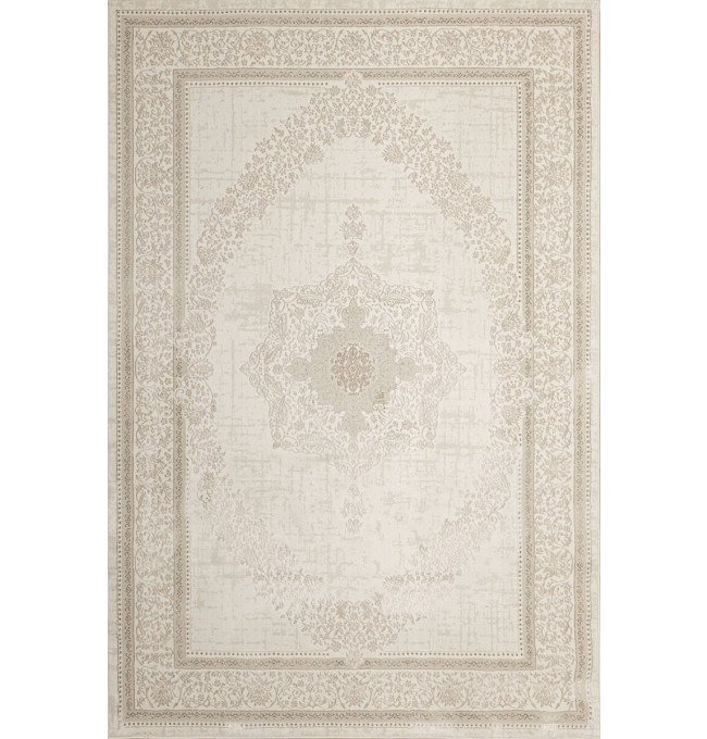 Koberec Allora Plus F344A Ornament, krémový / stříbrný