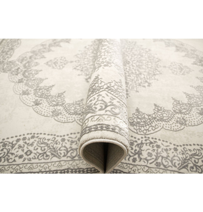 Koberec Allora Plus F345A ornament, stříbrný / šedý