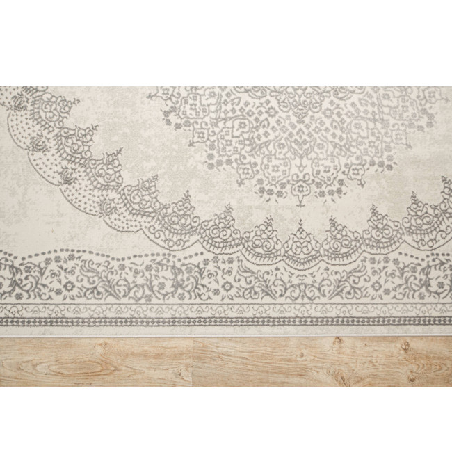 Koberec Allora Plus F345A ornament, stříbrný / šedý