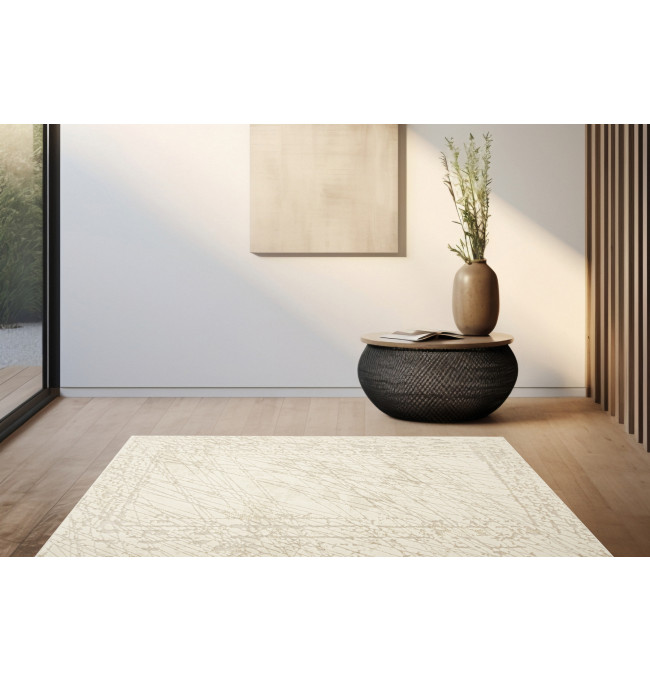 Koberec Allora Plus F928A rám / mramor, krémový