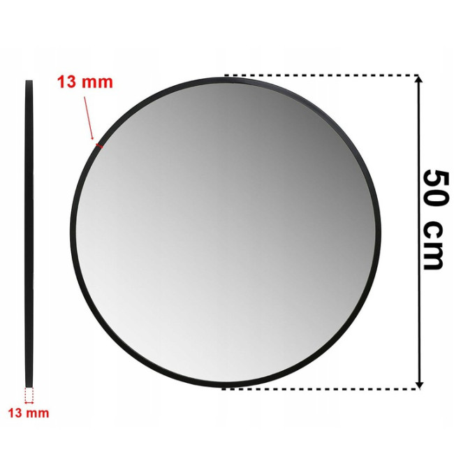 Zrcadlo SANDER 50 cm černé