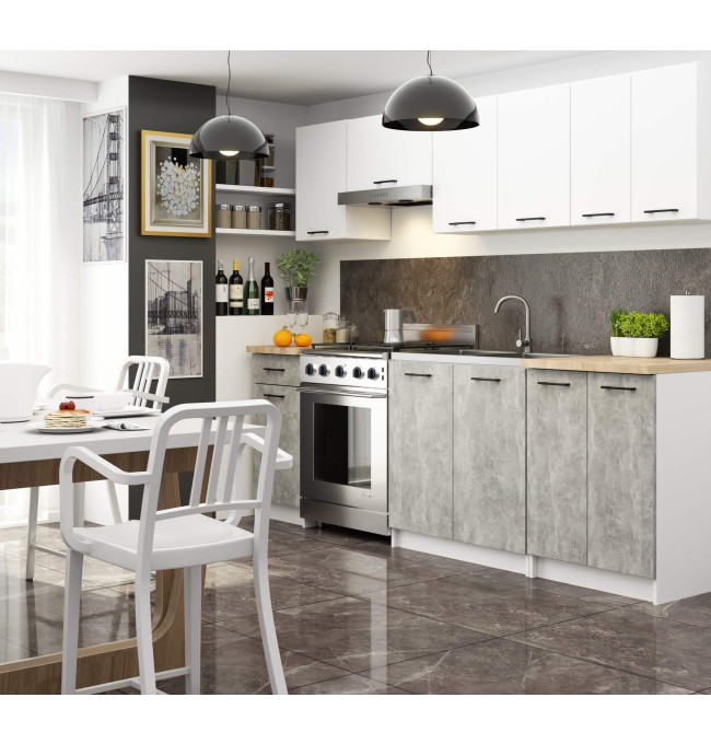 Kuchyňská linka OLIWIA 2.4 m bílá / beton