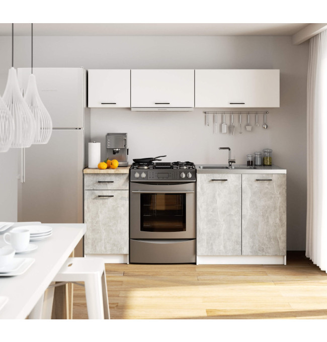 Kuchyňská linka OLIWIA G1 1.8 m bílá / beton