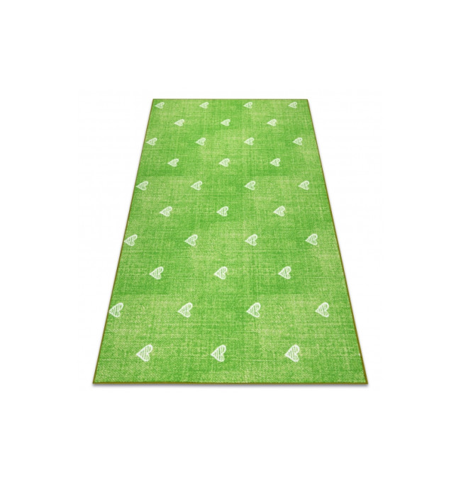 Metrážový koberec HEARTS zelený
