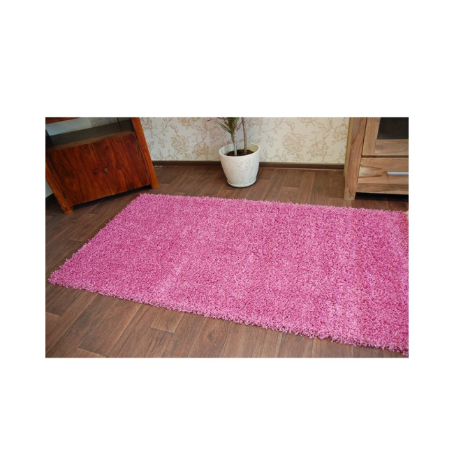 Metrážový koberec SHAGGY růžový