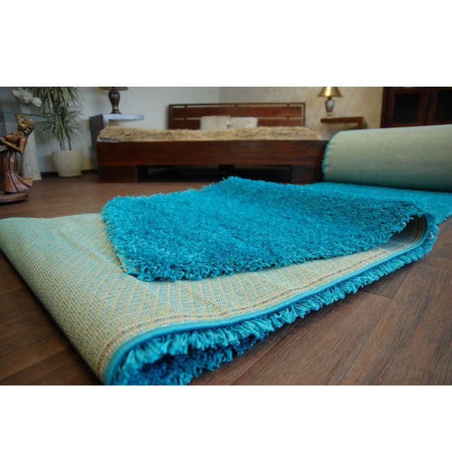 Metrážový koberec SHAGGY tyrkys