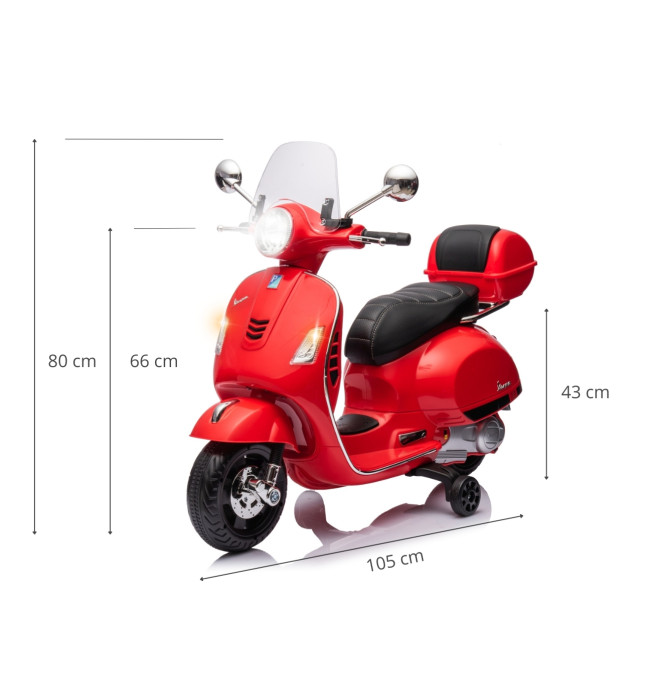 Elektrický skútr Vespa GTS Super červený