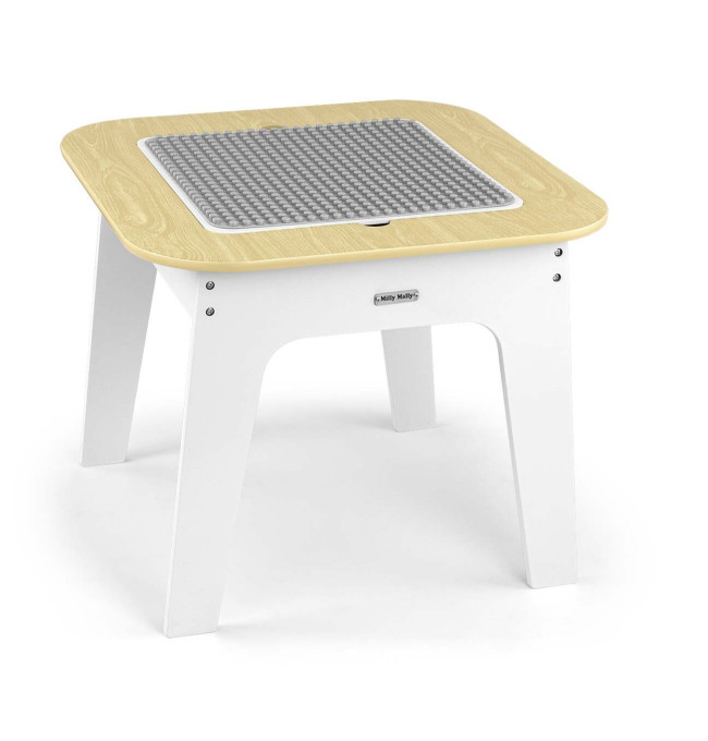 Dětský stůl Olaf Blocks bílý se dvěma židlemi