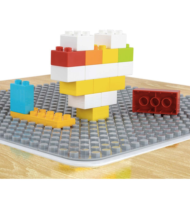 Dětský stůl Olaf Blocks bílý se dvěma židlemi