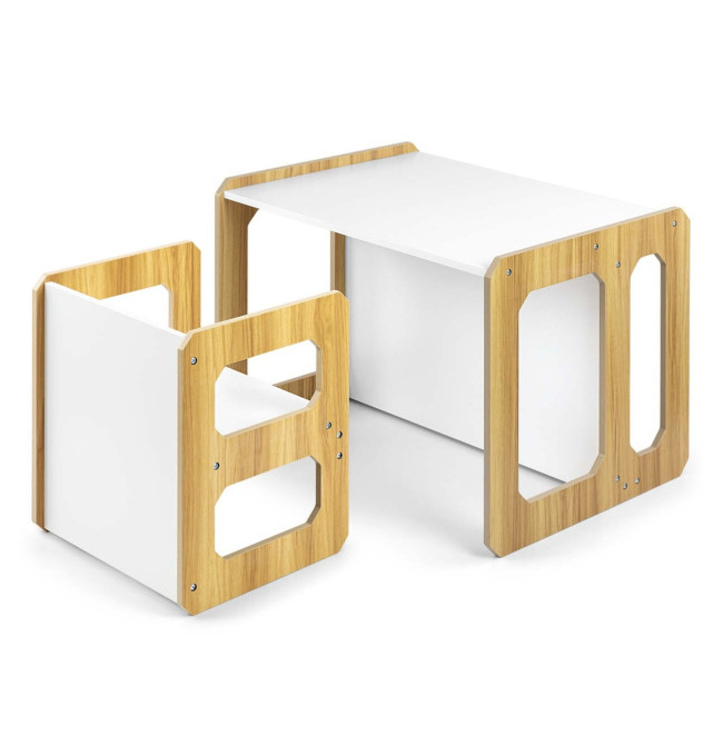 Dětský stůl Stella 3v1 naturální se židlí