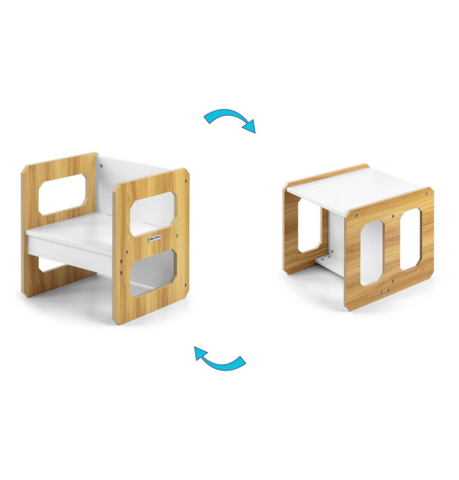 Dětský stůl Stella 3v1 naturální se židlí