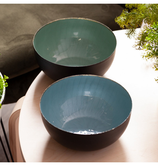 Dekorativní miska DORA 02 černá / zelená