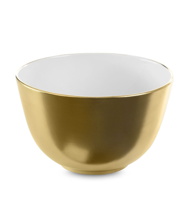 Dekorativní miska EBRU1 01 bílá/zlatá