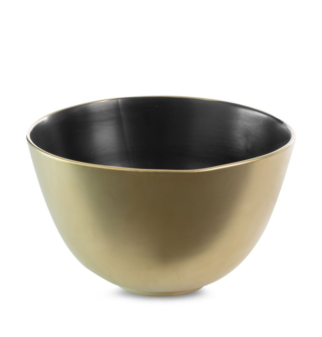 Dekorativní miska EBRU2 01 zlatá / černá