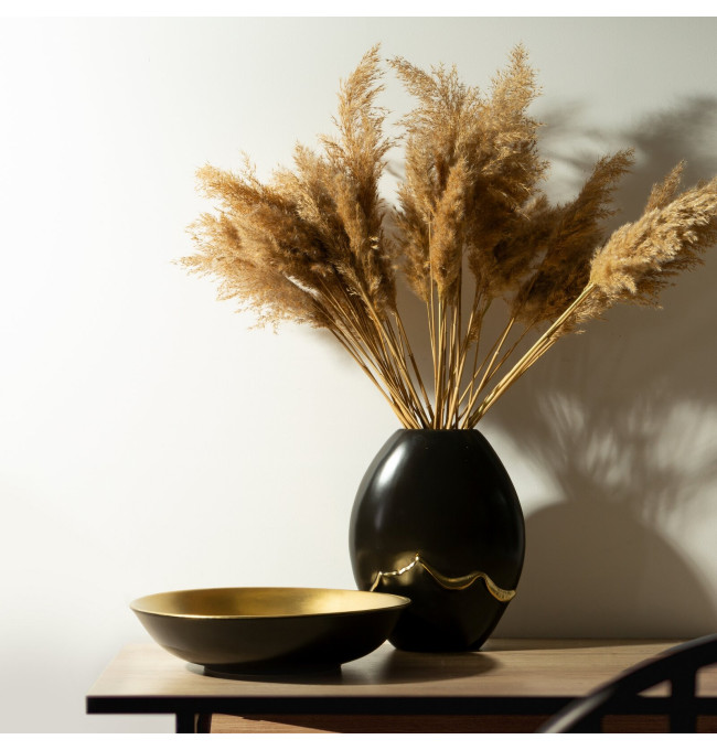 Dekorativní miska EBRU2 03 zlatá / černá