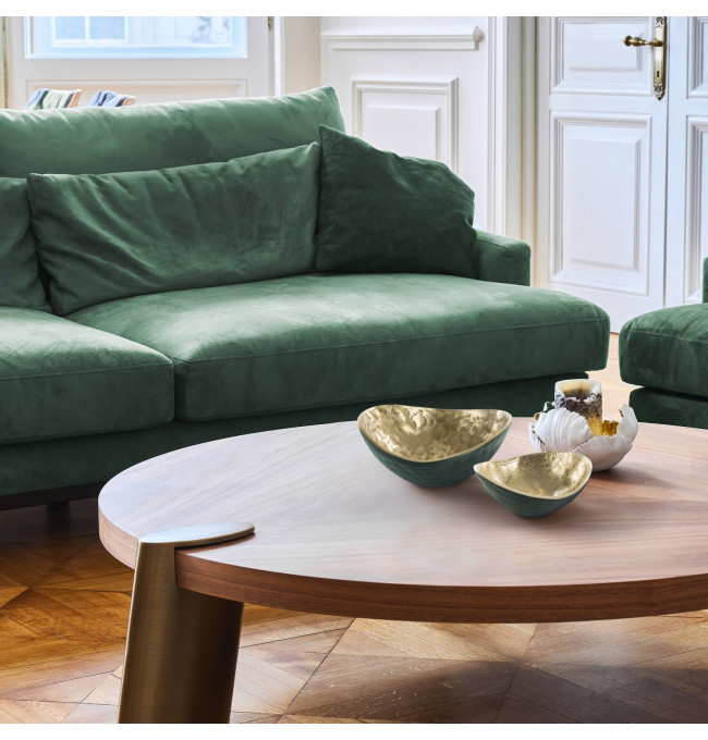 Dekorativní miska PEDRO1 06 tmavě zelená / zlatá