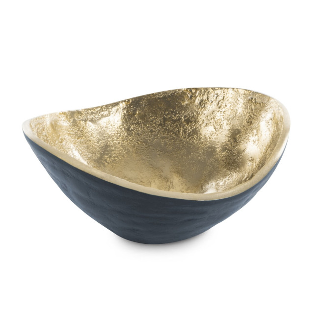 Sada dvou dekorativních misek PEDRO1 11 granátové / zlaté (2ks)