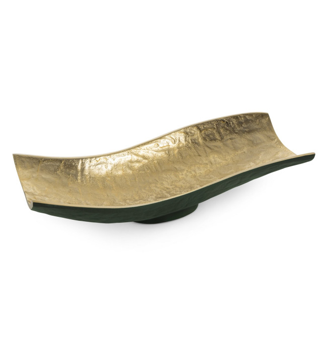 Dekorativní miska PEDRO2 03 tmavě zelená / zlatá