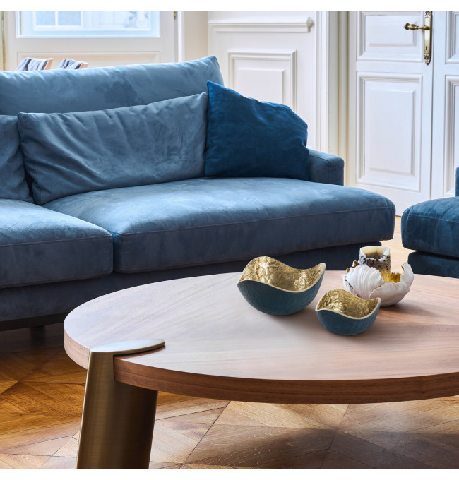 Sada dvou dekorativních misek PEDRO3 07 granátové / zlaté (2ks)