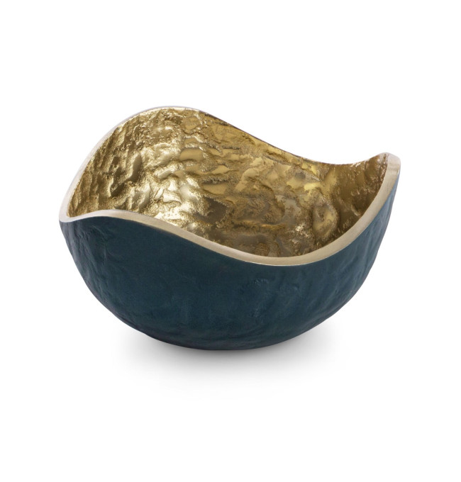 Sada dvou dekorativních misek PEDRO3 07 granátové / zlaté (2ks)