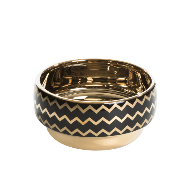 Dekorativní miska THEA1 01 černá / zlatá