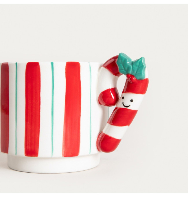 Hrnek JUNDI červený / bílý 760396 350 ml