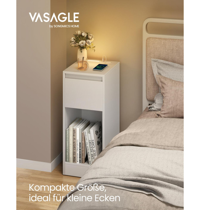 Set dvou nočních stolků s LED osvětlením LET710W01 (2 ks)