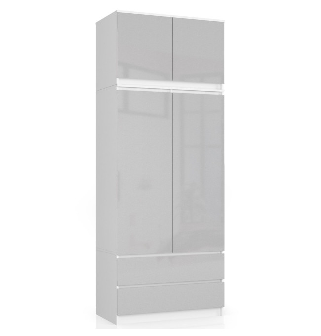 Nástavec na skříň S 90 metalický, lesk 2D