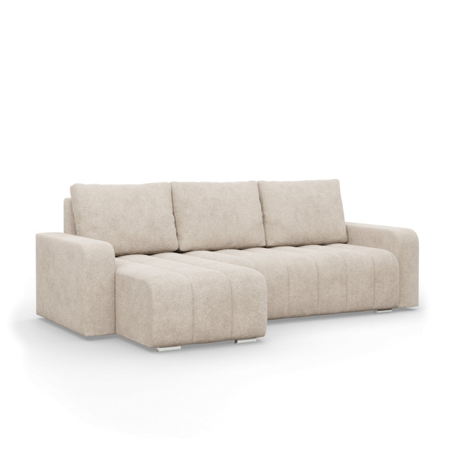 Rohová rozkládací sedačka ABRIELLE levá, béžová