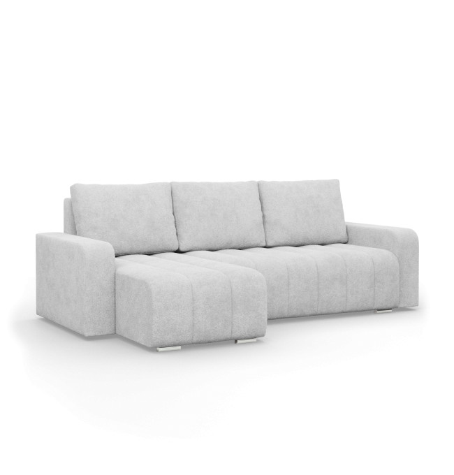 Rohová rozkládací sedačka ABRIELLE levá, světle šedá