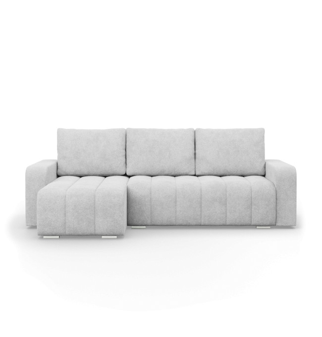 Rohová rozkládací sedačka ABRIELLE levá, světle šedá
