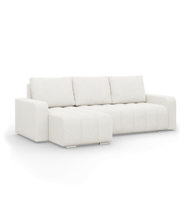 Rohová rozkládací sedačka ABRIELLE levá, krémová