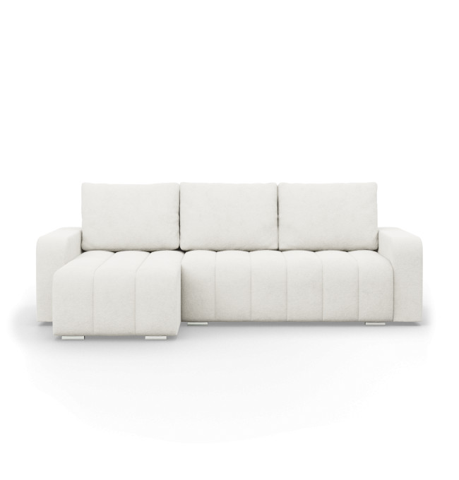 Rohová rozkládací sedačka ABRIELLE levá, krémová