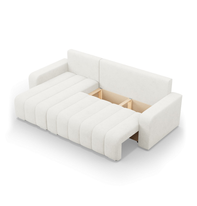 Rohová rozkládací sedačka ABRIELLE levá, krémová