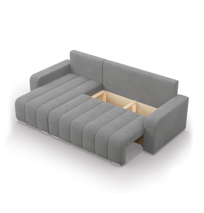 Rohová rozkládací sedačka ABRIELLE levá, šedá