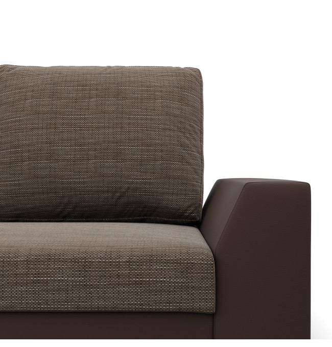 Rohová rozkládací sedačka LUGO cappuccino / hnědá