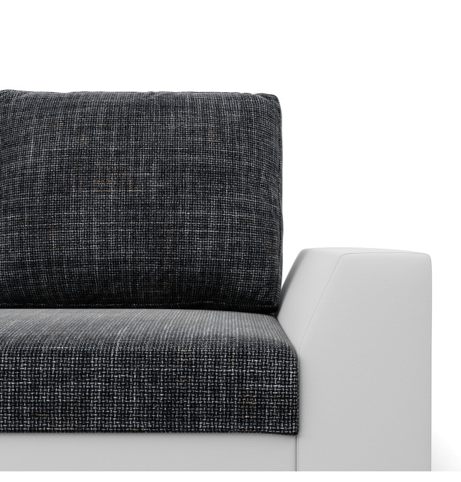 Rohová rozkládací sedačka LUGO popelová / bílá