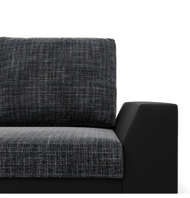 Rohová rozkládací sedačka LUGO popelová / černá