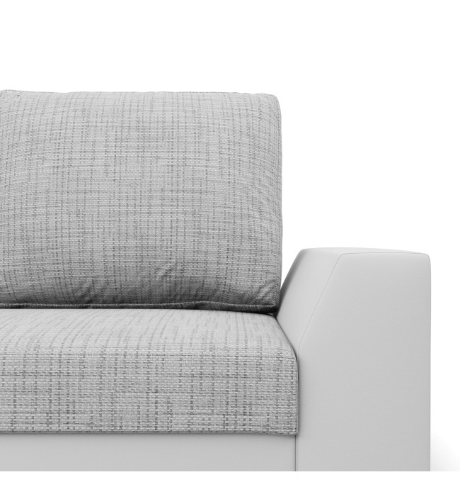 Rohová rozkládací sedačka LUGO šedá / bílá