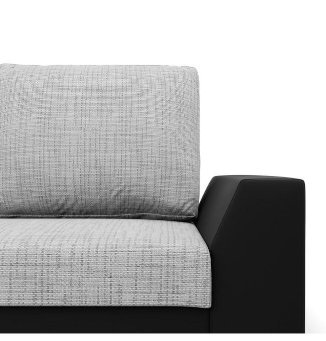 Rohová rozkládací sedačka LUGO šedá / černá