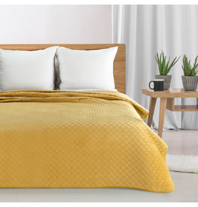 Přehoz na postel ARIEL hořčicový