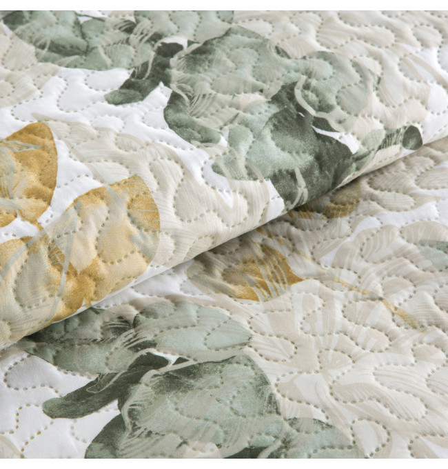 Přehoz D91 FLOWER 04 bílý