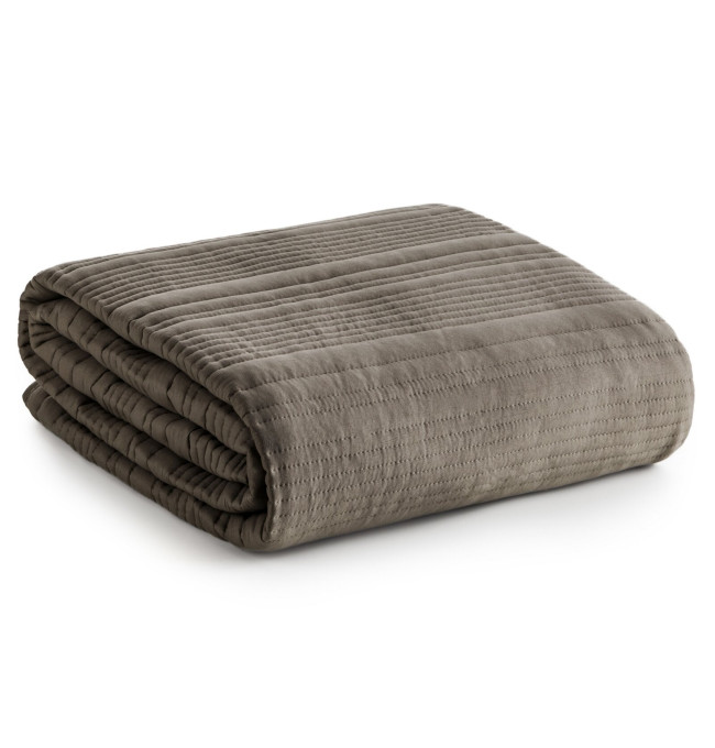 Přehoz na postel TARA tmavě béžový