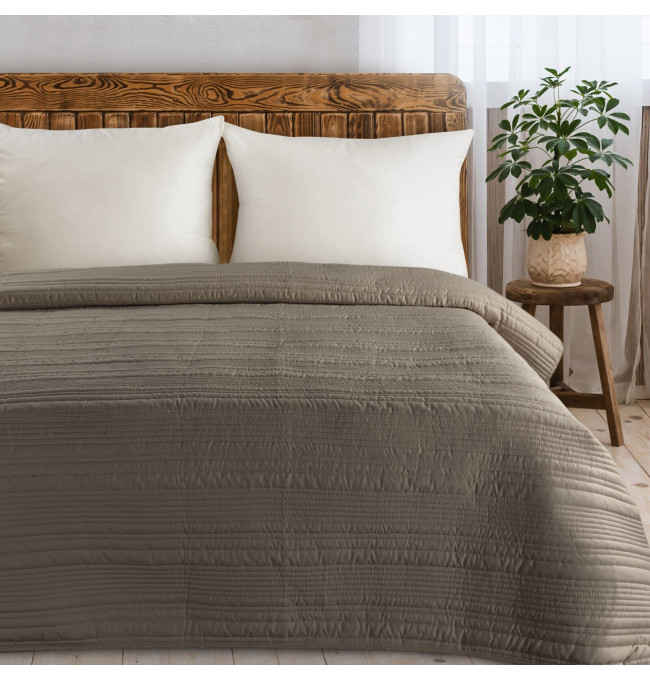 Přehoz na postel TARA tmavě béžový